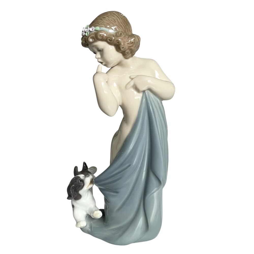 Lladro Naughty Puppy Figurine #01008106 Vtg 2005 Retired Porcelain Figure w/ Box